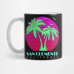 San Clemente California Palm Trees Sunset Mug